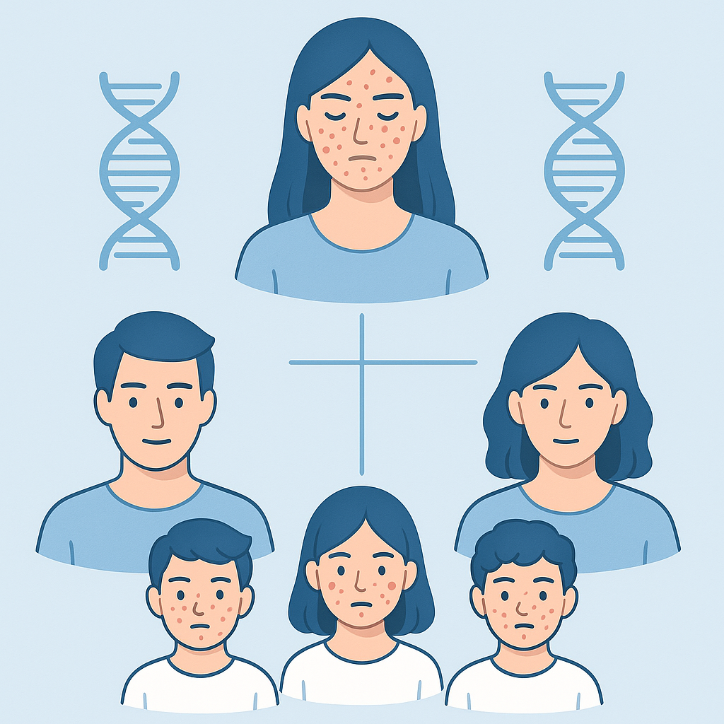 Giải đáp thắc mắc mụn nội tiết có di truyền không?