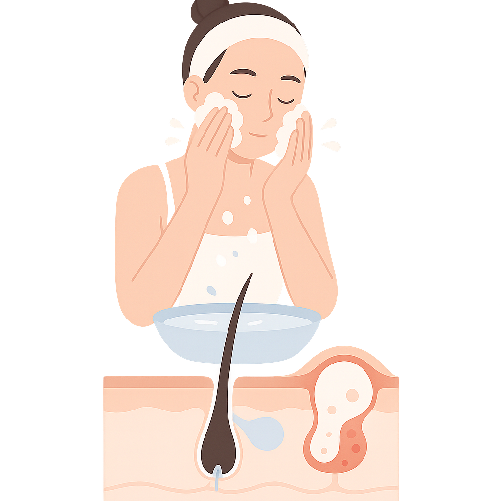 Hướng dẫn rửa mặt đúng cách cho người bị mụn nội tiết