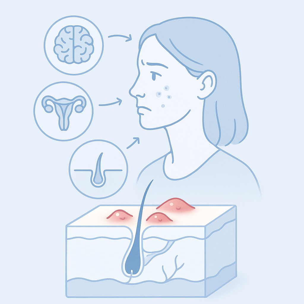 Mụn nội tiết và bí quyết cân bằng nội tiết tố từ bên trong