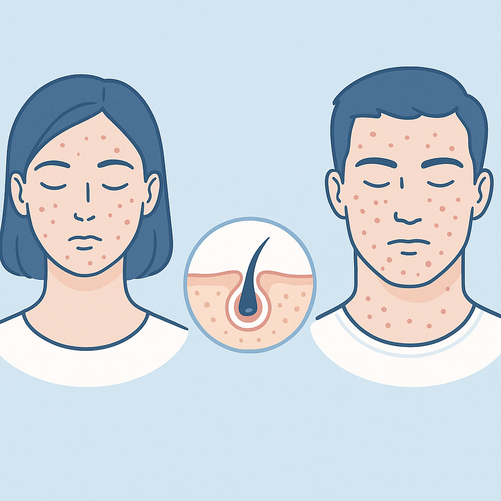 Triệu chứng mụn nội tiết điển hình ở nam và nữ giới khác nhau ra sao?