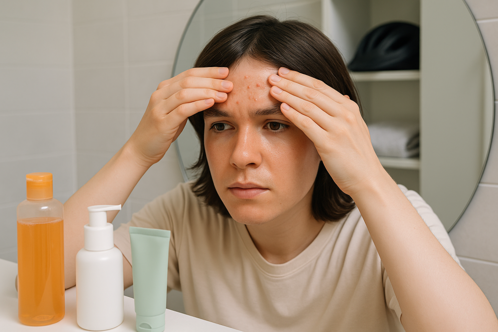 Những nguyên nhân thường gặp khiến mụn xuất hiện ở trán