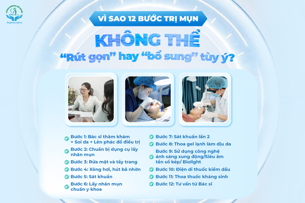 Vì sao 12 bước trị mụn không thể “rút gọn” hay “bổ sung” tùy ý?